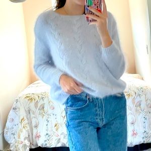 Baby Blue Fuzzy Sweater